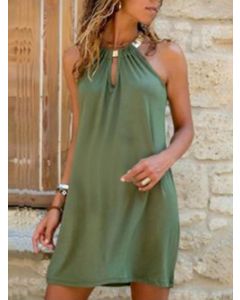 Green Cut Out Sequin Halter Neck Off Shoulder Sleeveless Fashion Maternity Mini Dress